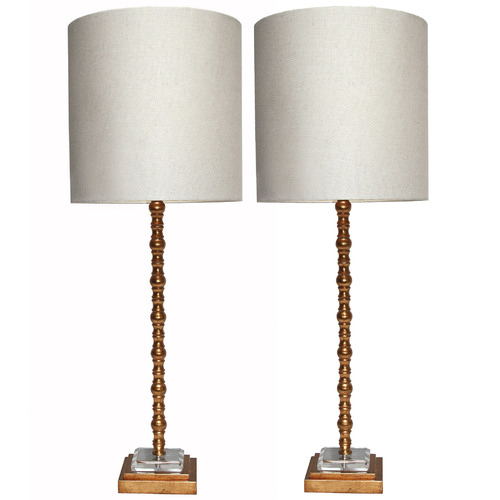 Gold and deals cream floor lamp